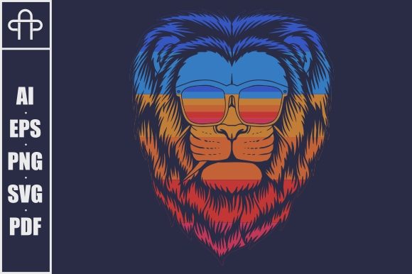 Lion Head Eyeglasses Retro Vector Review