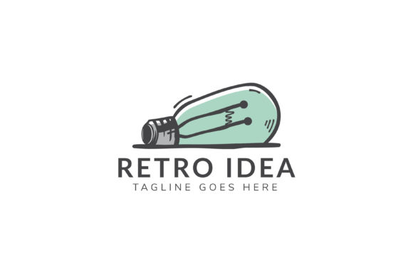Retro Idea Blub Lamp Down Logo Review