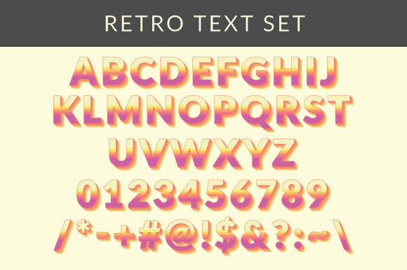 Retro Style Vector ABC Alphabet Set Review