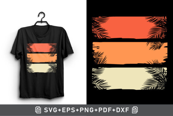 Retro Vintage Sunset Palm Tree Clipart Review