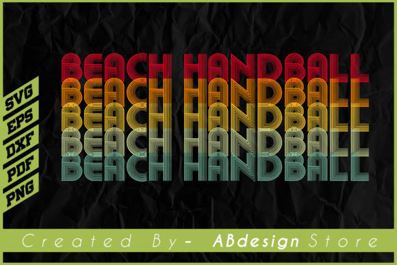 Vintage Retro Beach Handball Design Review